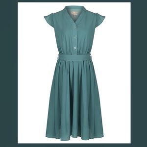 'Kody' Sage Green Tea Dress